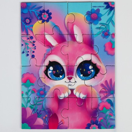 Puzzles with a soft toy "Bunny"-6