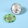 Green Vibes mirror, d = 7 cm, green color