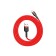 Baseus cable, Lightning - USB, 2.4 A, PVC braid, 1 m, black and red