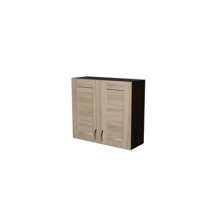 Cabinet of hinged 2 doors, 80x30x72 cm, wenge, quado oak sonoma