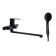 Accoona A71207F bath mixer, single -leaf, pour 300 mm, shower set, black