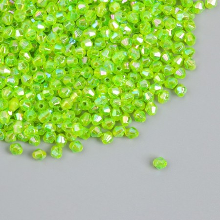Beads for creativity Plastic "Rhombus Crystal Holography Greens" set 20 grams 0.4x0.4 cm-1