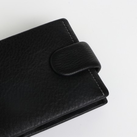 Male purse on the button, black color-2