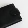 Male purse on the button, black color