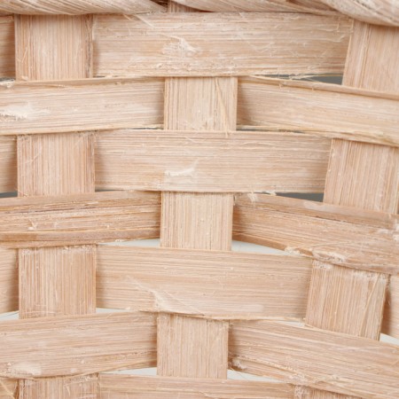 A set of wicker baskets, D16xH10/32cm, D18XH10/34cm, D21XH10/36cm, 3pcs, Bamboo, White-5