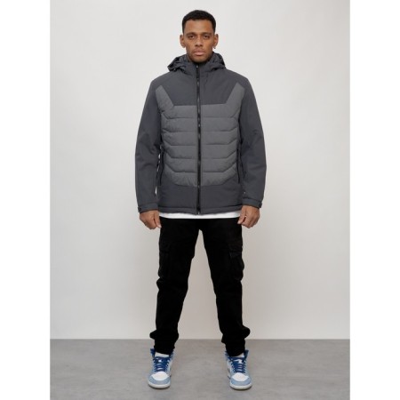 Male spring jacket, size 48, dark gray color