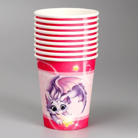 A single -single paper glass "Dragon", 250 ml-3