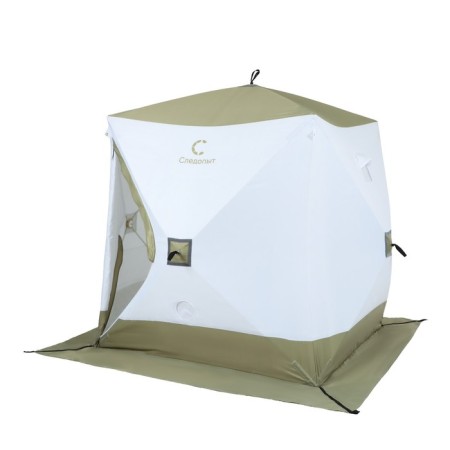 Tent Winter Cube "Ranger" Premium, 1.8 x 1.8 m, 3 local, 3 layers, white color/olive-1