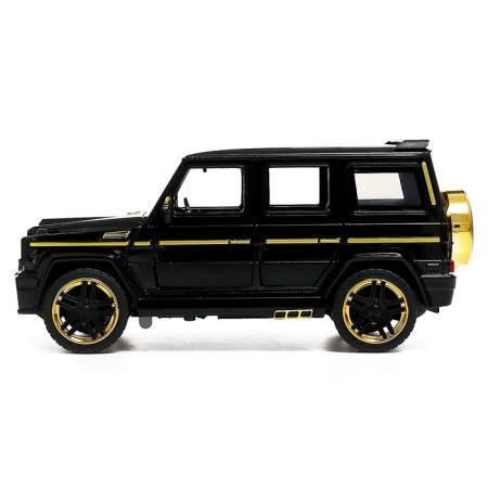 Metal, inertial machine, 1:24, doors, hood, trunk, black color open-1