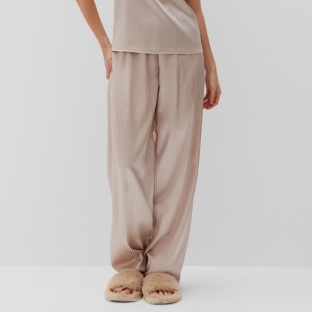Women's pants Minaku: Home Collection Beige Color, Rr. 44