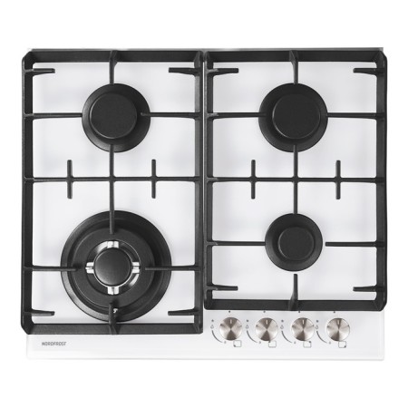 Hon surface Nordfrost HM 6042 W, gas, 4 burners, white