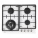 Hon surface Nordfrost HM 6042 W, gas, 4 burners, white
