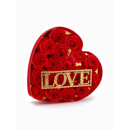 18 soap red roses with an inscription in a box-1