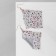 Hanging "rhombus" chain mail, small flowers, white-red color, 9 cm