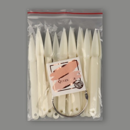Palette for varnishes on a ring, 50 nails, style shape, ivory color-7