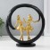 Polystone souvenir "Two girlfriends. Abstraction" Gold with black 24.5x7x26.5 cm