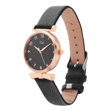 Women's watch, D-3.3 cm, black watches-2