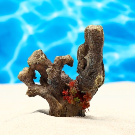 Decor for the aquarium "Stroke with grass", 11 x 7.5 x 8 cm-2