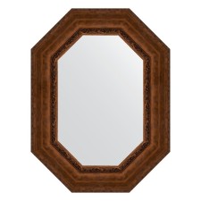 Mirror in a baguette frame, aged bronze with an ornament of 120 mm, 62x82 cm