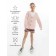 Cardigan for girls, height 116 cm, white-pink color