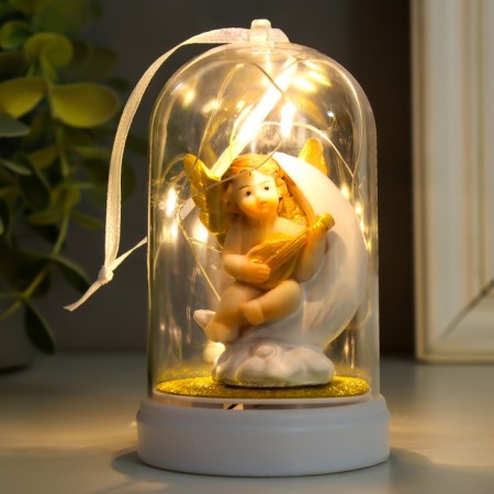 Souvenir Polystone Light "Angel with a musical instrument" MIX 5.8x5.8x10.5 cm-6