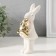 Souvenir Ceramics "Bunny White with a gold bunny" 6.5x4x4x13.5 cm