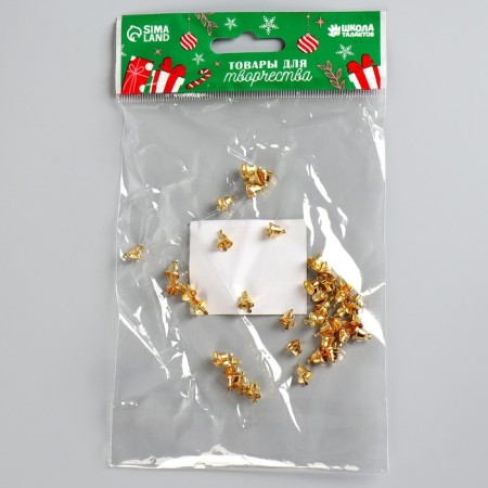 Bell for needlework, set 40 pcs., Size 1 pc. - 0.6 cm, gold color-4