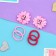 Set for hair "Ormoral" (4 elastic bands, 2 clamps 4 cm) a band of strips, pink
