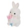 Spinker "Bunny with a bouquet" LED 2W from 3XLR44 batteries is white-pink 6.5x6.5x11 cm Risalux