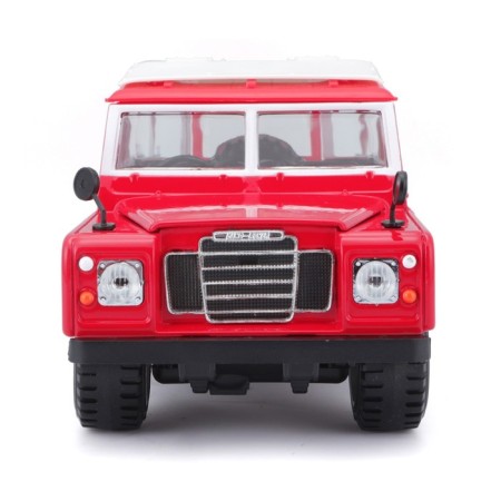 BBURAGO LAND Rover Series II, Die-Cast, 1:25, opening doors, red red-7