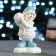 New Year's figure "Snowman with a snowball" 7x5x11cm