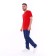 T -shirt male, red color, print mix, size 4xl