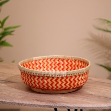 Вазочка плетёная, из бамбука 29х29х9 см