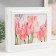 Key closed "Pink Tulips" 26.5x31.5 cm white