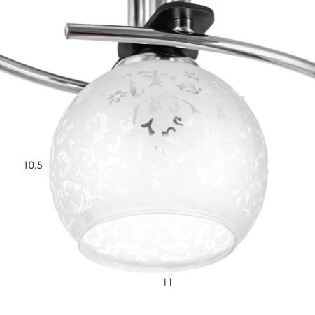 Luer "Luis" 3xe27 40W chrome 55x17x24cm-5