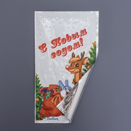 Gift Package "Olennok" 20 x 35 cm, colored metallized pattern-1