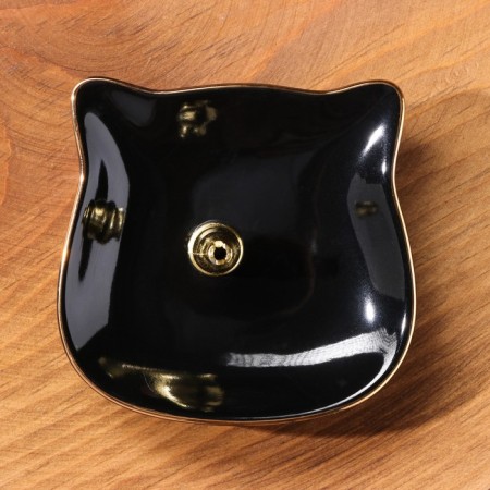 Cost for any incense "cat", black, 2.7x8.6 cm-1