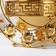 Bohemia stands for desserts, 26 × 17 × 27 cm, gold color