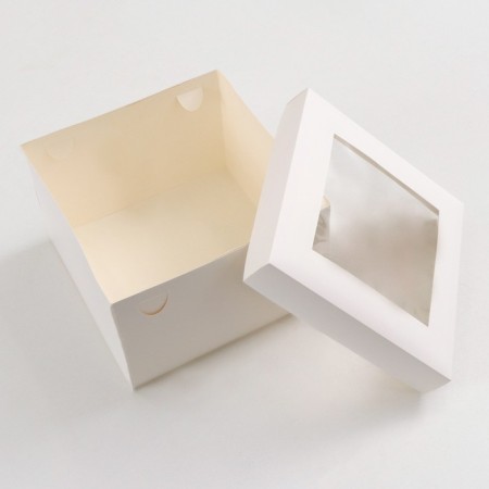 The box is folding, the lid is, with the window, white, 30 x 30 x 20 cm-2
