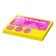 Block with a sticky edge paper 75x50 mm, Erichkrause "Neon", 100 sheets, yellow