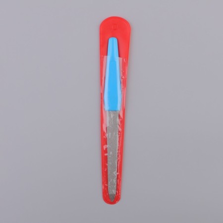 Metal file for nails, 15 cm, in a case, color mix-4