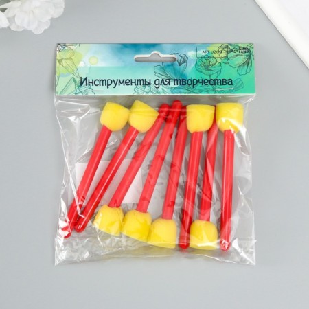 Set of drawing brushes - sponge, 8 pcs 10x2 cm-3