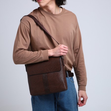 Male bag, brown color-5