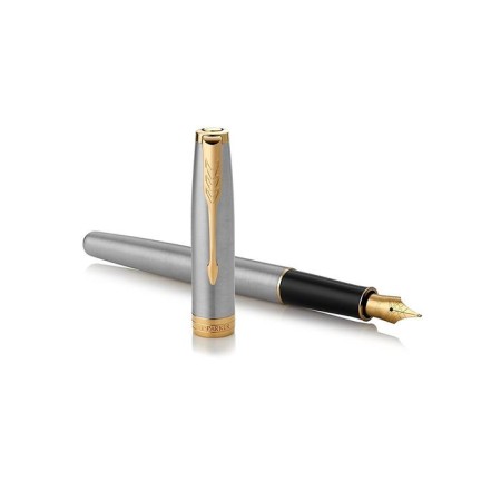 Feature pen Parker Sonnet Core F527 Stainless Steel GT F, stainless steel case, blue ink