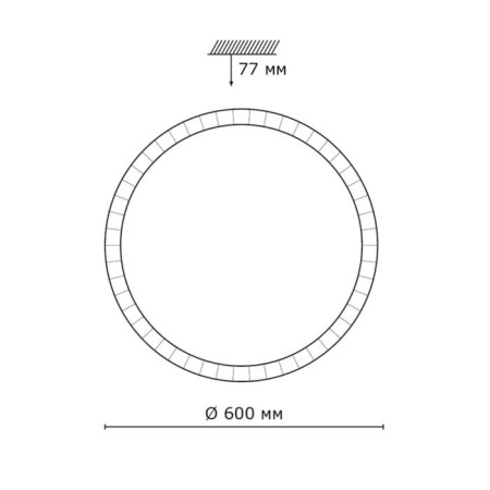 The lamp is wall-flowing Sonex. BRISA, 90W, LED, 77x600x600 mm, white, transparent color-1