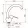 Kitchen mixer "RMS" SL131-011F, single-leaf, cartridge 35 mm, brass, chrome