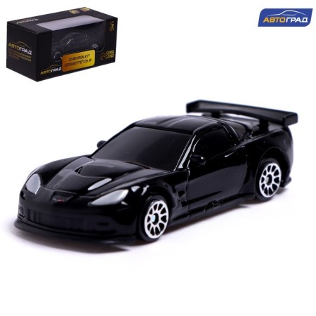 Metal machine Chevrolet Corvette C6-R, 1:64, black color