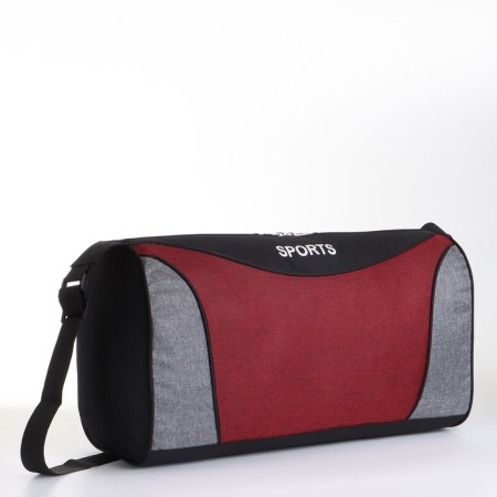 Sports bag with lightning, long belt, black/red color-1