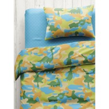 A set of pillowcases on the zipper Dino Camouflage, size 70x70 cm. - 2 pcs, color green