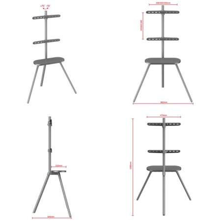 Star Uniteki ST005NS for TV mobile, floor with a shelf diagonal 37-65 inches-3